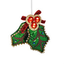 Holiday Poinsettia Ornament Christmas Icon Fabric, Asst
