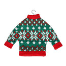 Fabric Holiday Sweater Ornament, Green