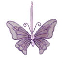 Season to Sparkle Ornament Butterfly with Gem Embellishments Metal and Fabric, Asst, 5.75"L