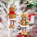 Sugar & Stripes Bright Ornament Gingerbread Fabric, Asst, 7.5"H