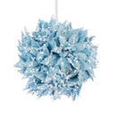 Season to Sparkle Ornament Frosted Flower Fabric, Asst, 5.35"