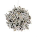 Season to Sparkle Ornament Frosted Flower Fabric, Asst, 5.35"