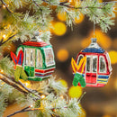 Christmas Vacation Ornament Gondola Lift Glass, Asst, 4.25"H