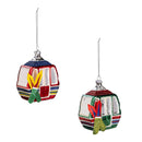 Christmas Vacation Ornament Gondola Lift Glass, Asst, 4.25"H