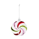 Sugar & Stripes Bright Ornament Peppermint Glass, Asst, 4.25"H