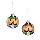 Joyful Traditions Ornament Nutcracker Round Glass, Asst, 3.75"H
