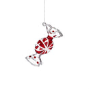 Sugar & Stripes Bright Ornament Peppermint Candy Glass, Asst, 3.5"H