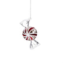Sugar & Stripes Bright Ornament Peppermint Candy Glass, Asst, 3.5"H