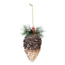 Winter Grove Ornament Pine Cone Glass, Asst, 5.25"H