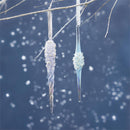 Season to Sparkle Ornament Icicle Glass, Asst, 6.5"H