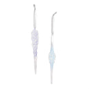Season to Sparkle Ornament Icicle Glass, Asst, 6.5"H