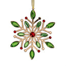 Twas The Night Ornament Snowflake with Gems Metal, Asst, 4.25"H