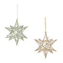 Season to Sparkle Ornament Starburst with Pearls Plastic, Asst, 5"