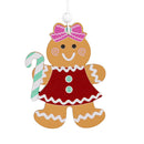 Baking Spirits Bright Ornament Wood Gingerbread, 3.25"H, Set of 9