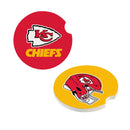 Kansas City Chiefs Car Coaster Set, 2pc