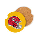 Kansas City Chiefs Car Coaster Set, 2pc