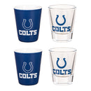 4-Piece Ceramic and Glass 2oz. Cup Set, Indianapolis Colts,3sg3813cgs