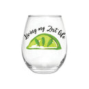 17 OZ Stemless Glass w/Box, Living my Zest Life