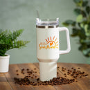 Tumbler Stainless-Steel Canyon Cup w/ Straw, Hello Sunshine, 40oz, Gift Box