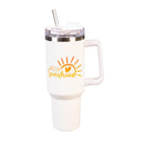 Tumbler Stainless-Steel Canyon Cup w/ Straw, Hello Sunshine, 40oz, Gift Box