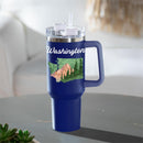 Tumbler Stainless-Steel Canyon Cup w/ Straw, Washington, 40oz, Gift Box
