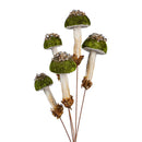 Woodland Storybook Stem Mushroom with Glitter, 13"H, Asst of 3