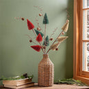 Winter Grove Stem Bottle Brush Tree and Pine Cones, 27"H, Asst of 3