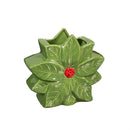 Holly Homestead Vase Poinsettia Shaped Ceramic, 7"L