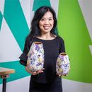 Golden Lilac Metal Vase Set