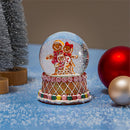 Sugar & Stripes Bright Water Globe Gingerbread Men Resin, 5.75"H