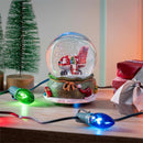 Heartfelt Cheer Water Globe Santa with Airplane Resin, 6"H