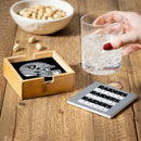 Las Vegas Raiders Ceramic Coasters Set, 4pcs with Wood Caddy