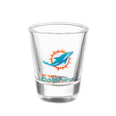Miami Dolphins 4-Piece Ceramic and Glass 2oz. Cup Set