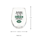 New York Jets, 17oz Boxed Stemless Wine