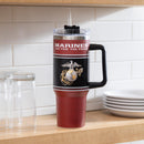 40oz Stainless Steel Canyon Cup w/ Straw, US Marine Corps
