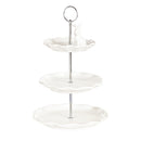 Ceramic and Metal Three Tiered Server