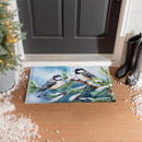 Winter Chickadee Friends Embossed Mat