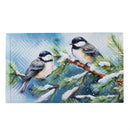Winter Chickadee Friends Embossed Mat
