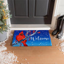 Snowy Cardinal Embossed Mat