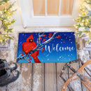 Snowy Cardinal Embossed Mat