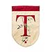 Flag, Gar, Floral Scroll Monogram T