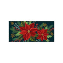 Happy Holidays Poinsettia Sassafras Mat