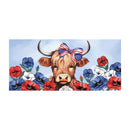 Patriotic Highland Cow Sassafras Mat