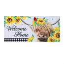 Sunflower Highland Cow Sassafras Switch Mat_x000D_