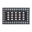 Black and White Buffalo Check Flocked Sassafras Mat Tray