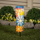 Spring Floral Pillar Garden Stake Cover