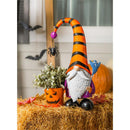 17.75"H Metal Halloween Gnome Garden Statuary with Planter