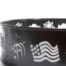 Flags and Fireworks Fire Ring