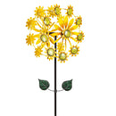 75"H Double Sunflower Wind Spinner