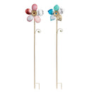 Cottage Garden Stake, Metal Metallic Flower, 36", CDU